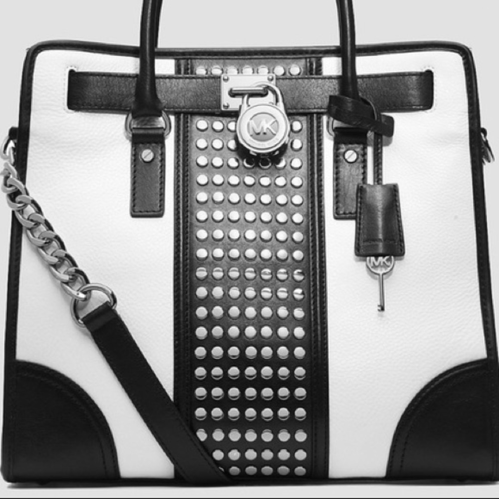 MK LG Leather Studded Hamilton Tote